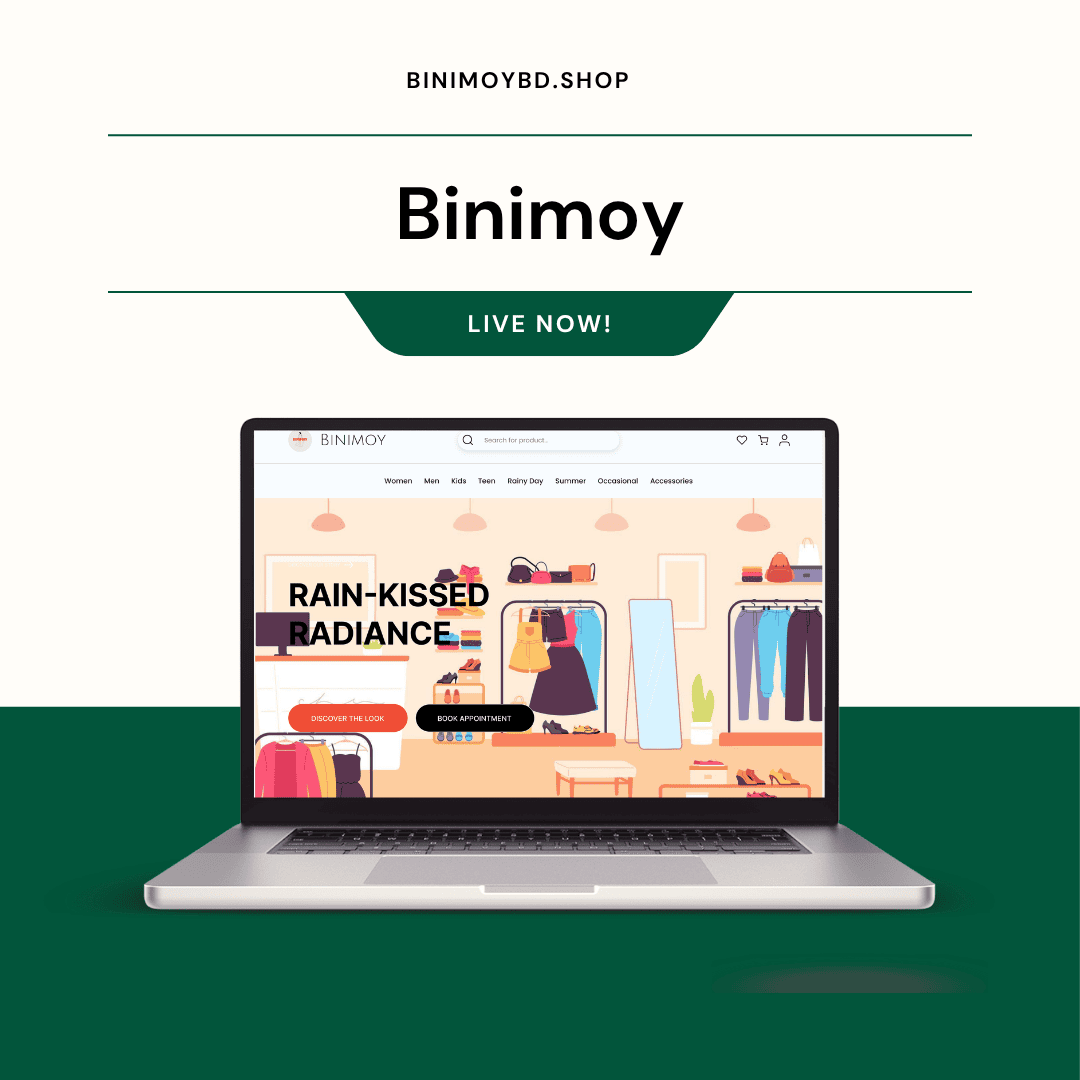 Binimoy, Women's Ecommerce Platform Design